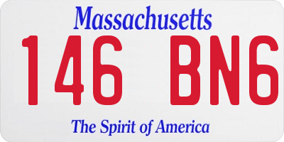 MA license plate 146BN6