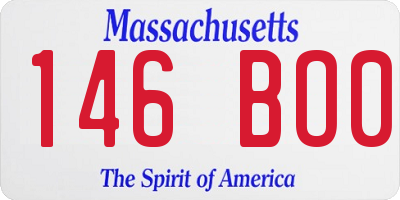 MA license plate 146BO0