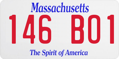 MA license plate 146BO1