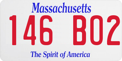 MA license plate 146BO2