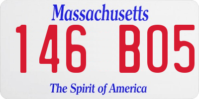 MA license plate 146BO5