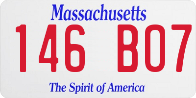MA license plate 146BO7