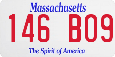MA license plate 146BO9