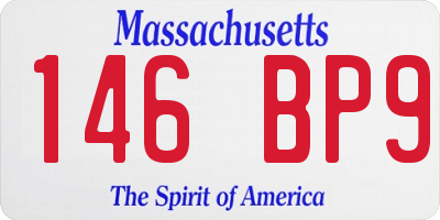 MA license plate 146BP9