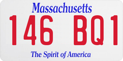 MA license plate 146BQ1