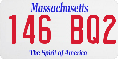 MA license plate 146BQ2