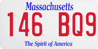 MA license plate 146BQ9