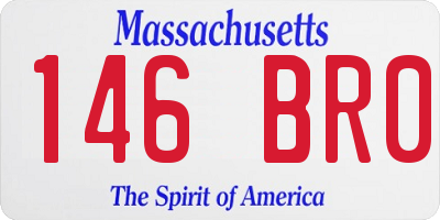 MA license plate 146BR0