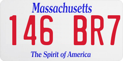 MA license plate 146BR7