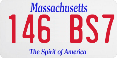 MA license plate 146BS7