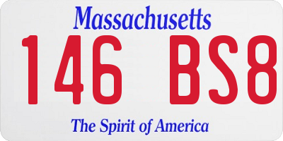 MA license plate 146BS8