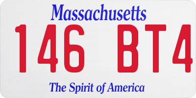 MA license plate 146BT4