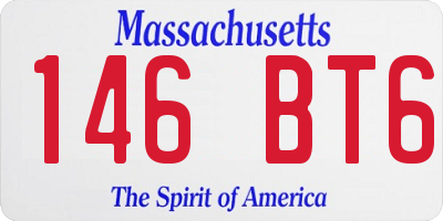 MA license plate 146BT6