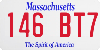 MA license plate 146BT7