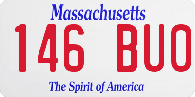 MA license plate 146BU0