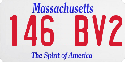 MA license plate 146BV2
