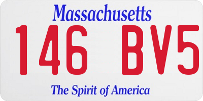 MA license plate 146BV5