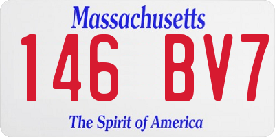 MA license plate 146BV7