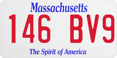 MA license plate 146BV9