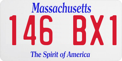 MA license plate 146BX1