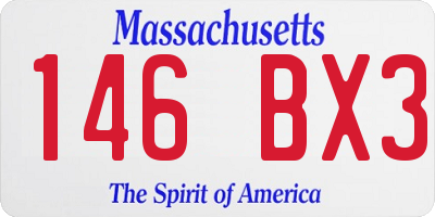 MA license plate 146BX3