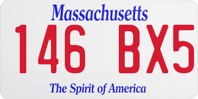 MA license plate 146BX5