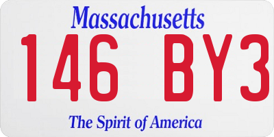 MA license plate 146BY3