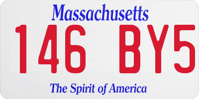 MA license plate 146BY5
