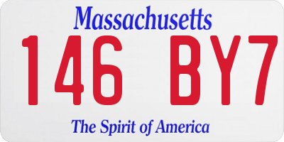 MA license plate 146BY7