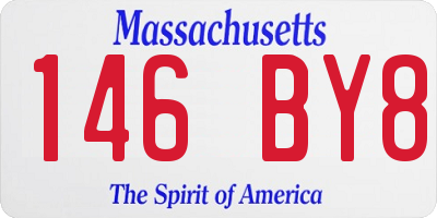 MA license plate 146BY8