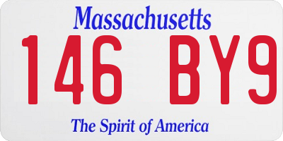 MA license plate 146BY9