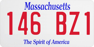 MA license plate 146BZ1