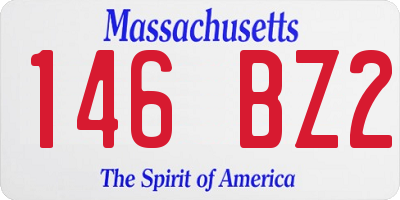 MA license plate 146BZ2