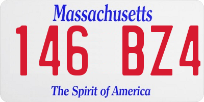 MA license plate 146BZ4