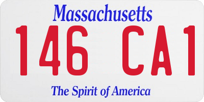 MA license plate 146CA1