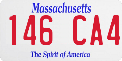 MA license plate 146CA4