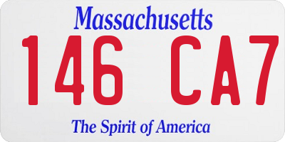 MA license plate 146CA7