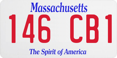 MA license plate 146CB1