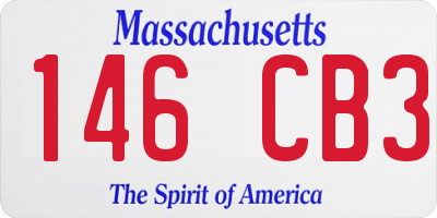 MA license plate 146CB3