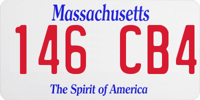 MA license plate 146CB4