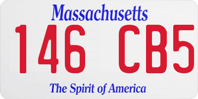 MA license plate 146CB5
