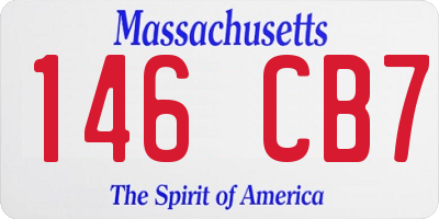 MA license plate 146CB7