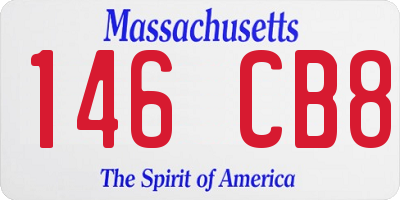 MA license plate 146CB8