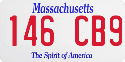 MA license plate 146CB9