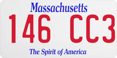 MA license plate 146CC3