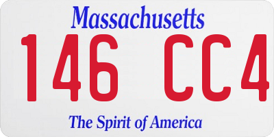MA license plate 146CC4