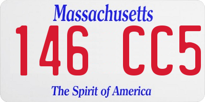 MA license plate 146CC5