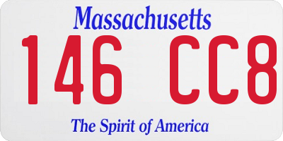 MA license plate 146CC8