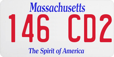 MA license plate 146CD2