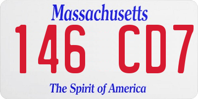 MA license plate 146CD7